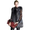 LvRao Donna Giacca Gilet Invernale Cappotto di Falso Pelliccia Senza Maniche Giacchetto Giubbotto Parka (Grigio, CN 3XL)