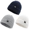 Pesaat 3 Pezzi Cappello Unisex per Neonato, Berretto in Cotone Morbido Berretto Lavorato a Maglia Berretto Carino per Unisex Neonato 0-5