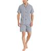 RAGNO Pigiama Uomo Aperto Corto Jersey di Cotone UA29NH (IT, Numero, 52, Regular, Regular, Blu (White))