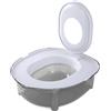Perodlly Kit di addestramento per toilette per gatti, controllo degli odori e antispruzzo per toilette per gatti - Design riutilizzabile con scarico, base robusta, grigio.
