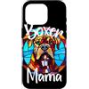Boxer Heart Lettering Co. Custodia per iPhone 16 Pro Boxer Mama - Ritratto di cane in vetro colorato