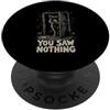 Funny Spooky Season Halloween Party Appa Black Cat You Saw Nothing - Coltello divertente per Halloween PopSockets PopGrip Adesivo