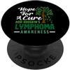 Non-Hodgkin Lymphoma Cancer Awareness Su Speranza per una cura Albero di consapevolezza del linfoma non Hodgkin PopSockets PopGrip Adesivo