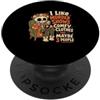 Funny Halloween Humor Tees Teschio divertente Mi piacciono gli spettacoli di omicidio e forse 3 persone horror PopSockets PopGrip Adesivo