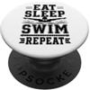 Nuotatore Nuoto Nuotare Accessori Regalo Nuotatore Nuoto Repeat-Swim Pool-fun Nuotare PopSockets PopGrip Adesivo