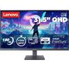 Lenovo LOQ 32Q-10 Monitor Gaming 31.5 180Hz, 0.5 ms, VA QHD (2560x1440) AMD FreeSync, DP 1.4, HDMI 2.1 TMDS, Regolabile, VESA 100x100