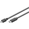 PremiumCord USB-C - Cavo di Collegamento Micro USB, Cavo di Ricarica Fino a 2,5 W, Cavo Dati Fino a 480mbit/s, USB Tipo C Maschio a Micro USB Maschio, Tripla Schermatura, Colore Nero, Lunghezza 0,6m