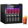 DollarDash Frigorifero per bevande, 40l/60lattine, mini frigorifero con porta in trasparente per limonata, birra, piccolo frigorifero autoportante con ripiani rimovibili regolabili e display a LED