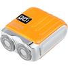MuchLuckystar Rasoio elettrico per rasoio intelligente, mini doppio display digitale, ricaricabile, portatile, per uomo, casa, auto, viaggi, potente regalo (arancione)