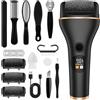 ITClosud Pedicure Elettrico, 18 Pezzi Set Pedicure Elettrico Professionale Piedi con 2 Velocità 3 Rulli di Ricambioe con Cuscinetti di Ricambio per Piedi Togli Calli Pelle Secca (Nero)