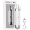Floranurture Rasoio 2 in 1 per peli del naso, rasoio per peli del viso, ricarica USB professionale, senza dolore, per uomini e donne, colore: bianco