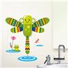 Lo+DeModa Green Dragonfly Set di Pulizia Dentale con Vinile per Pareti, PVC, Multicolore, 22.2x14.5x0.14 cm