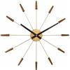 NEXTIME - Orologio da parete, 58 cm, silenzioso, in legno e acciaio Inox, Plug-Inn