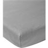 Meyco Baby Uni lenzuolo per lettino (lenzuolo con qualità di morbido jersey, in 100% cotone, perfetta vestibilità grazie all'elastico integrale, traspirante, dimensioni: 60 x 120 cm), grigio