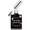 INTOBAS 7 In 1 Colla Per Unghie Finte Extra Forte, 15ml Sette in Uno Nail Glue, Gel Rubber Base per Unghie Finte, Colla Gel Unghie per Tip UV Lunga Durata