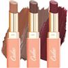 Oulac Rossetto satinato, rossetto opaco e matita cremosa, altamente pigmentato, durevole, vegano (10+12+13)