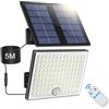 Realky Luce Solare con Sensore di Movimento, Lampada Solare da Esterno con Telecomando, 2000mAh 3 Modes IP65 Impermeabile per Giardino, 1 Pezzo