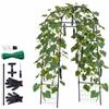 VEVOR Traliccio per Cetrioli ad Arco Traliccio in Metallo da Giardino Supporto per Piante Rampicanti da Giardino per Viti Piselli Fagioli Zucchine Pomodori Fiori Telaio Rivestimento in Plastica