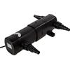 AQUAFORTE GUV-236 UV-C, Max. Stagno 45 m³, Portata ottima 6 m³/Ora, 36 Watt, alloggiamento con Attacco Quick Lock, 3 beccucci 20/25/32/40 mm e Visiera UV, Interno a Forma di elice