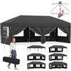 JUMMICO Gazebo 3x6 Pieghevole｜Assemblaggio in 5 Minuti｜Altezza Regolabile & 10cm più Alta｜Stabile al Vento & Impermeabile｜Protezione UV 50+｜Per Giardino, Campeggio & Feste Grigio