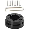 Zeroupshop Piastra adattatore per mozzo volante PCD in alluminio da 70 mm, CNC di precisione per Logitech G25, G27, G29 e G920 Gaming, compatibile con volanti simulatori di corsa da 13/14 (nero)