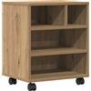 vidaXL Supporto per stampante Quercia artigianale 41 x 32 x 48 cm Materiale a base di legno