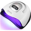 UIHOL Lampada UV LED Unghie Professionale, 380W 81 sfere di lampada a LEDs, Semipermanente Curare Rapidamente Pedicure Fornetto per Tutti i Smalti, Automatico Sensore per Manicure a Casa e in Salone