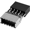 BOXOB Adattatore header USB 3.2 Gen 1, adattatore da 9 pin a tipo E/USB C per pannello frontale, convertitore intestazione scheda madre per una migliore connettività