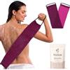 Yiclick Asciugamano Esfoliante Corpo, Spugna Doccia Esfoliante a Doppio Lato, Spugna Corpo per Schiena, Spugna da Bagno Tipo Luffa, Spugna Scrub Corpo, Spugne Doccia, Spugna Esfoliante Corpo, Lunga