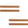 Hawpasy 2PCS Magnetico Poster Telaio A4, 21 Cm, Cornici In Teak Per Poster Da Parete, Magnetiche, Poster In Legno, Listelli In Legno Per Poster