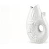 WESTCRAFT Vaso a forma di pesce in ceramica, 4 colori pastello, da 9 a 22 cm, a forma di carpa koi, vaso di fiori per una casa elegante, decorazione da tavolo per la casa, fatto a mano (bianco