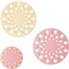ZEMINRI 2 Pezzo Sottopentola Silicone Tappetino Cucina (Rosa+Apricot) | Resistente al Calore Presine Silicone da Cucina Antiscivolo Salvaspazio Sotto Pentola da Cucinas per Tavolo e Casa.