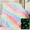 Winthome Coperta Che si Illumina al Buio - Coperta Bambini Morbida Flanella, Plaid Bambini Soffice, Divertente, Coperta Pile Bambino per Ragazzi e Ragazze, Regalo,Tutte Le Stagioni(Unicorno,130x170cm)