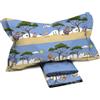 Novia - Completo di Lenzuola Letto Singolo per ragazzi - Linea Fantasy Savana. Materiale 100% Cotone, confortevole e piacevole sulla pelle