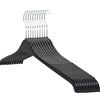 RSR Hangers 20 grucce appendiabiti in plastica di alta qualità, 47 cm, gancio girevole a 360°, antiscivolo, colore nero, SHR