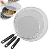 YEMAJIE 3 padelle paraspruzzi, in acciaio inox, coperchio a spruzzo, coperchio con manico, padella (25 cm, 29 cm, diametro 33 cm) adatto per tutti i tipi di pentole