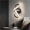 Arcadia Applique da Parete Interno LED 28 cm 20W 2000 Lumen 4500K Luce Naturale - Lampada da Muro Moderna per Soggiorno, Bagno, Cucina, Camera da Letto e Corridoio - Modello Xenia (Nero - 1 Unità)