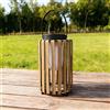 DJGIFI Lanterna Solare Boho Grande, PP Rattan IP44, 3000K Luce Calda | Boho PP | 3000K Caldo | φ19×31.5cm senza maniglia / 43.5cm con maniglia | IP44 | Sensore Crepuscolare | Decorazione Giardino