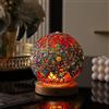 Maimeili Marocco giallo lampada a mosaico tinto turco marocchino lato letto colore vetro fatto a mano con base in legno USB carica decorazione luce per camera