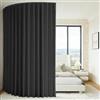 BTSAE, tenda divisoria con binari, tenda divisoria extra larga, tende oscuranti con binario flessibile a soffitto, tenda oscurante termoisolante e insonorizzante, parete divisoria (Nero, 2,2×2,7 m)