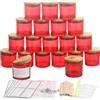 MILIVIXAY Confezione da 20 barattoli per candele in vetro rosso da 113,4 g, con coperchio e kit per la creazione di candele, piccoli barattoli vuoti per candele - contenitori per spezie e polvere.