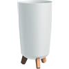Prosperplast Vaso alto con gambe Gracia Tubus Slim bianco, 19,5 x 19,5 x 36,5 cm