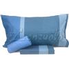 Bassetti Set Lenzuola Letto Singolo Cotone, Completo Letto Singolo composto da Lenzuolo Sopra + Sotto e 1 Federa Nostalgia Blu