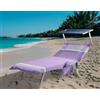 SUSANNA HOME DESIGN Telo Mare con Tasche e Cuscino Gonfiabile - Teli da Mare/Piscina Palau - Teli Mare Cotone, Elastici di fissaggio Laterali e Sacca (Lilla)