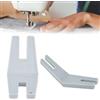 QINERSAW 2 Pezzi Piedino in Plastica per Macchina Piedino Premistoffa per Macchina da Cucire 3.5 * 3.5cm,3 * 3cm Guida alla Cucitura Buon Aiuto per Mantenere le Suture Lisce e Diritte