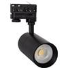 LEDKIA LIGHTING LEDKIA Faretto LED Binario Trifase 30W Regolabile Mallet Nero 3000K Bianco