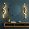 Arcadia Applique da Parete Interno LED 60 cm 16W 2200 Lumen 4500K Luce Naturale - Lampada da Muro Moderna per Soggiorno, Bagno, Cucina, Camera da Letto e Corridoio - Mod. Penelope (Bianco - 2 Unità)