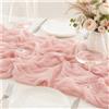HMCEY Runner Tavola Tulle,HMCEY Table Runner da Tavola in Garza 90 X 300 CM | Runners Tavolo Decorativo,In Poliestere,Resistente,Si Consiglia Il Lavaggio A Mano in Acqua Fredda,Per Feste, Compleanno