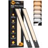 Gritin 2026 2a Gen 37.3CM Luce LED Sottopensile Cucina Con Modalità Torcia | 5 Colori & 6 Luminosità, 4 Modalità, Sensore Movimento, Lunga Durata, Installazione Magnetica Luci LED 2 Pezzi-Nero