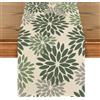 Artoid Mode Runner da Tavola Motivo Dahlie Floreale Verde Oliva 40 x 140 cm | Floreale Stagionale Decorazione da Tavolo da Cucina Interno Vacanze Feste